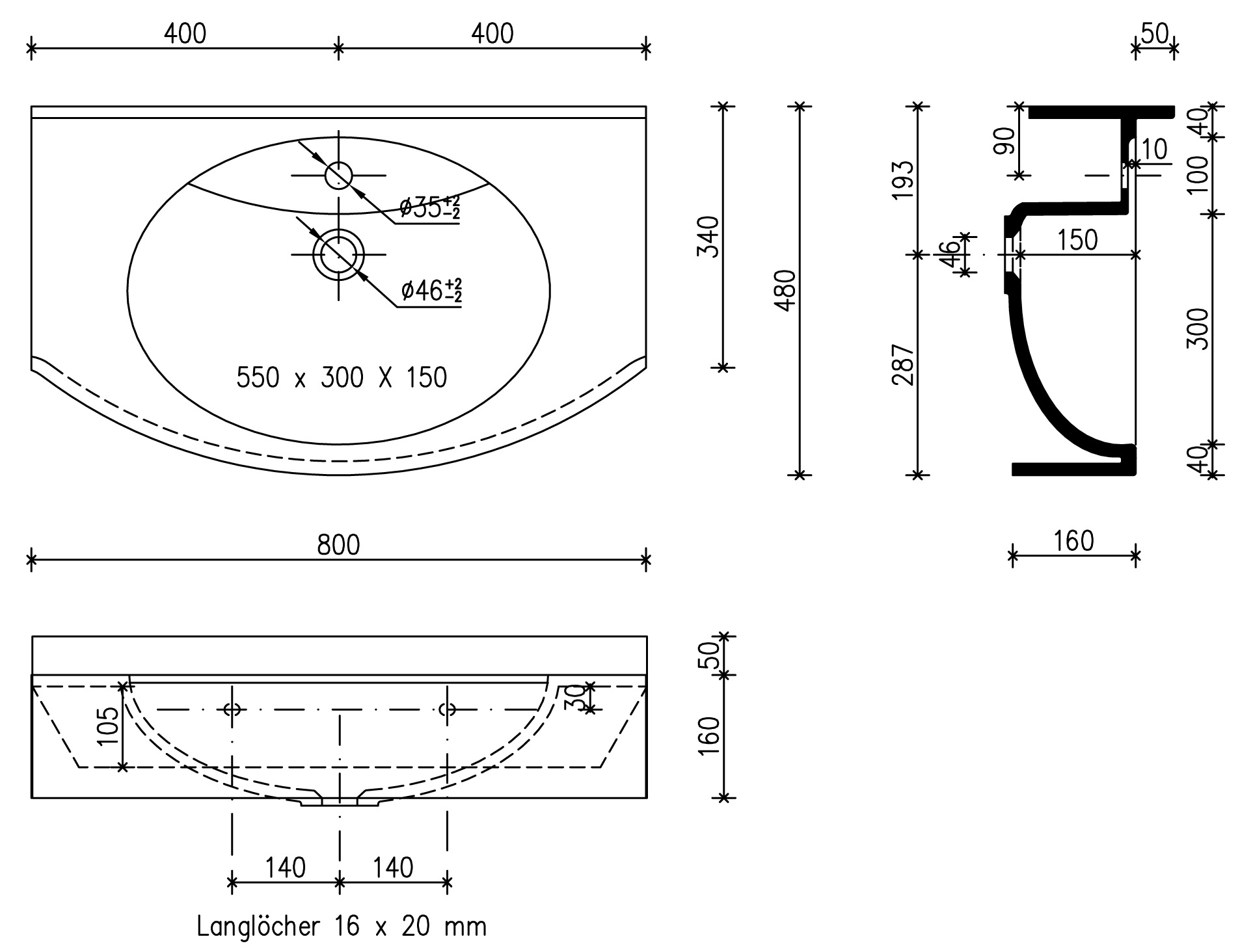 Waschtisch ACCESS 800
